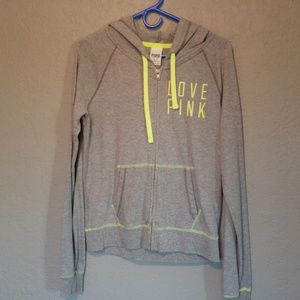 Pink zip up sweatshirt